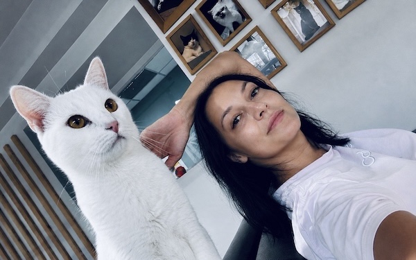 JPOD owner with a cat